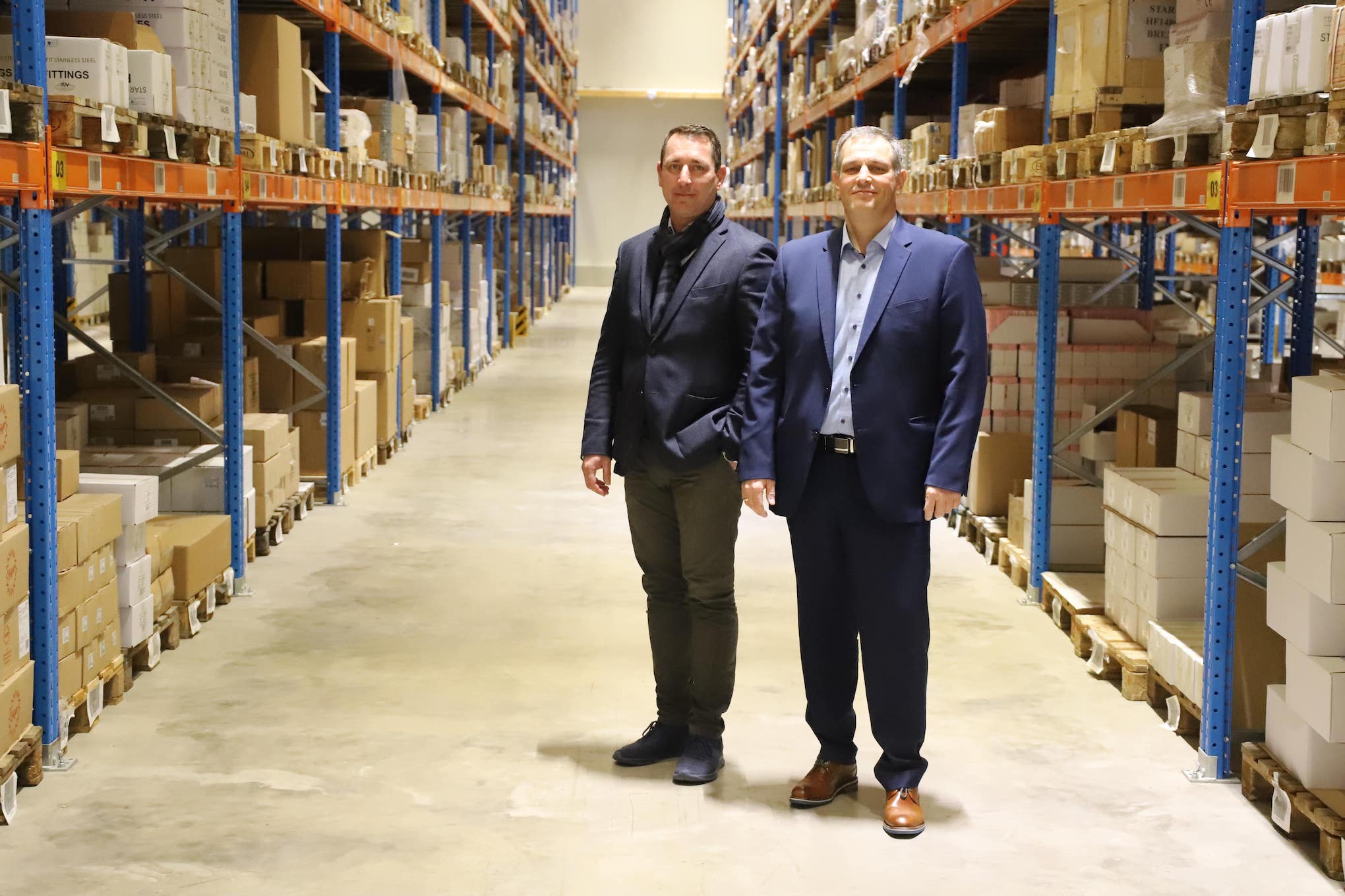 Mike Schubert and Raimund Bergler at the Erlensee fulfillment site